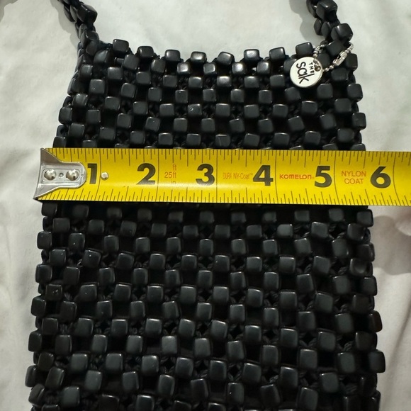 THE SAK Collection Small Beaded Fun Purse Bag Travel Summer EUC Unique Mini Blk - Picture 8 of 12